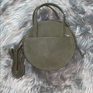 Round olive Green cross bag